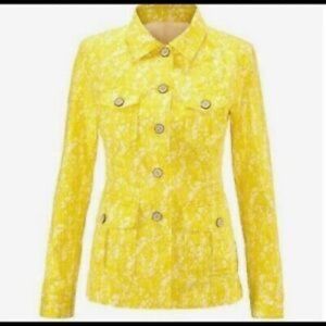 NWOT CABI Yellow Field Of Daisies Field Jacket Small